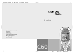 Siemens C60 Manuel utilisateur