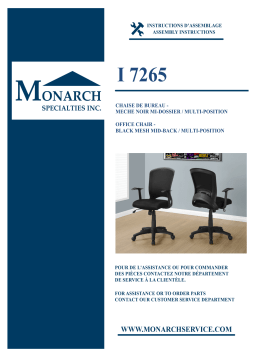 Monarch Specialties I 7265 OFFICE CHAIR Manuel utilisateur