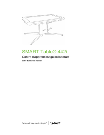 Guide de référence | SMART Technologies Table 442i Manuel utilisateur | Fixfr