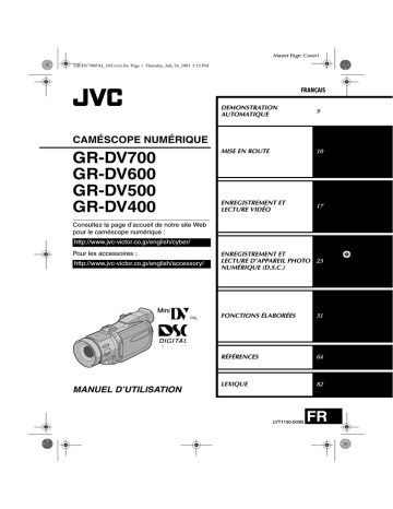 GR DV400 | GR DV700 | GR DV500 | JVC GR DV600 Manuel utilisateur | Fixfr