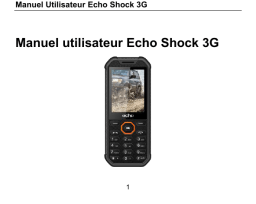 Echo Mobiles Shock 3G Manuel utilisateur