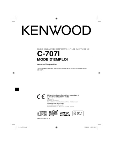 Manuel du propriétaire | Kenwood C-707I Manuel utilisateur | Fixfr