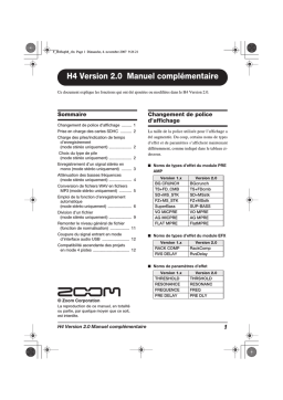 Zoom H4 v2 Manuel utilisateur