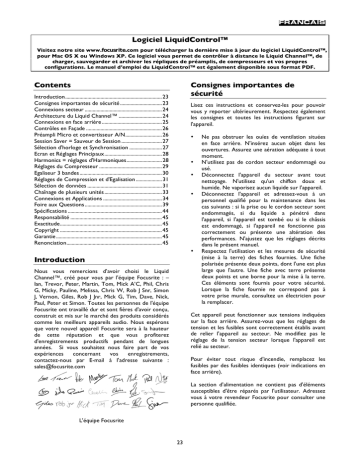 Mode d'emploi | Focusrite The Liquid Channel Manuel utilisateur | Fixfr