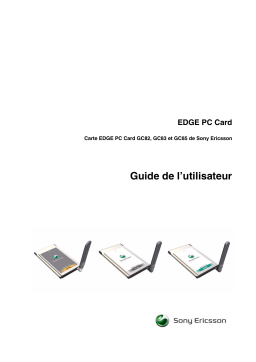 Sony Ericsson GC85 EDGE-GPRS PC CARD Manuel utilisateur