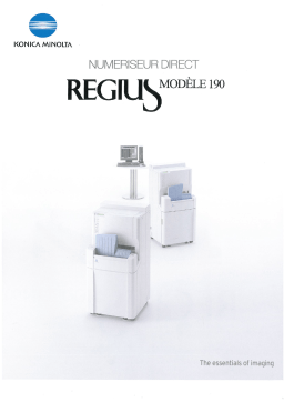 KONICA REGIUS 190 Manuel utilisateur