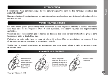 Manuel du propriétaire | Lexibook TW20 Manuel utilisateur | Fixfr