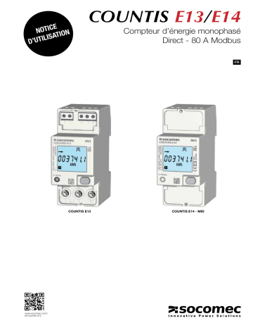 Mode d'emploi | Socomec COUNTIS E1x Operating instrustions | Fixfr