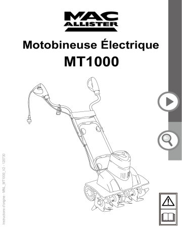 Manuel du propriétaire | Mac Allister MT1000 Manuel utilisateur | Fixfr