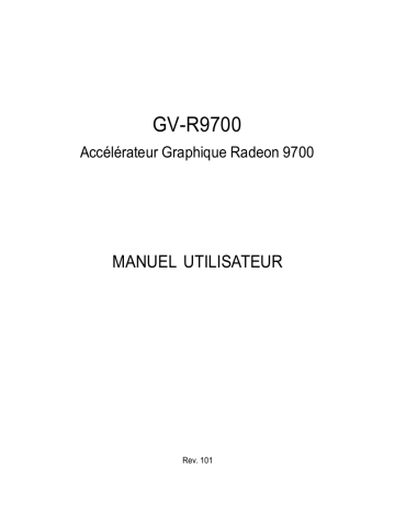 Manuel du propriétaire | Gigabyte GV-R9700 Manuel utilisateur | Fixfr