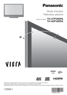 Panasonic TH37PV80PA Manuel utilisateur