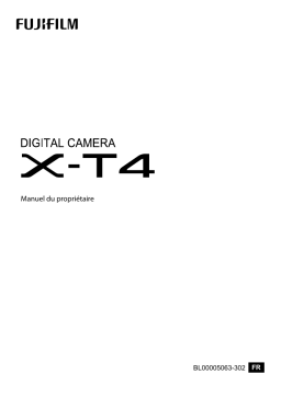 Fujifilm X-T4 Camera Manuel utilisateur