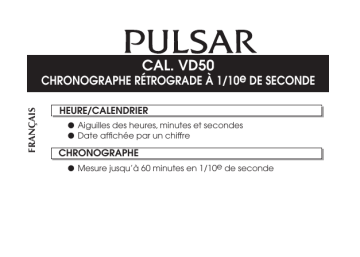 Mode d'emploi | Pulsar VD50 Manuel utilisateur | Fixfr