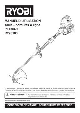 Ryobi RY70103 Manuel utilisateur