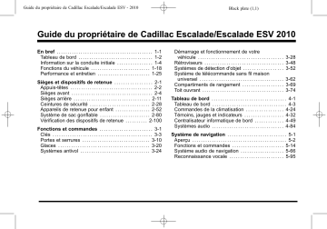 Cadillac Escalade Manuel du propriétaire | Fixfr