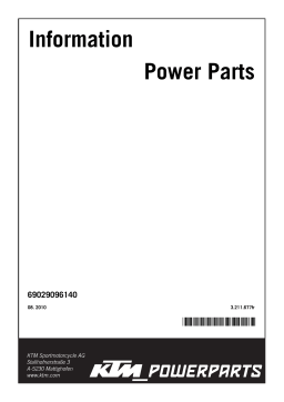 KTM POWER PARTS Manuel utilisateur