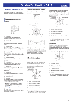 Casio 5419 Manuel utilisateur