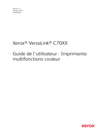 Xerox VersaLink C7020/C7025/C7030 Multifunction Printer Mode d'emploi | Fixfr