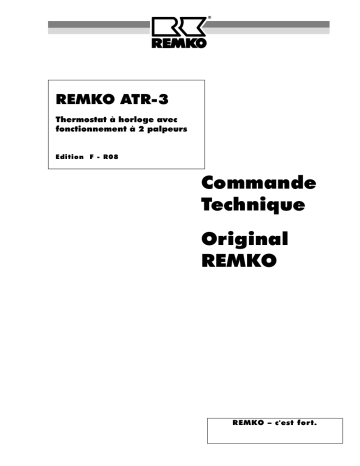 Manuel du propriétaire | Remko ATR-3 Manuel utilisateur | Fixfr