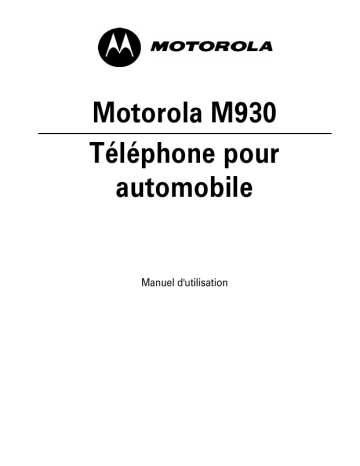 Mode d'emploi | Motorola M930 Manuel utilisateur | Fixfr