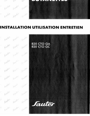 Manuel du propriétaire | sauter 820CTOGC2 Manuel utilisateur | Fixfr