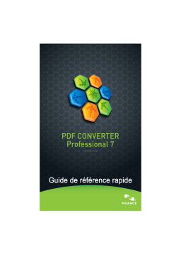 Nuance PDF Converter 7 Professional Manuel utilisateur