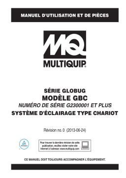 MQ Multiquip GBC Manuel utilisateur