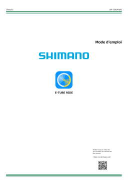 Shimano E-TUBE RIDE Application Manuel utilisateur