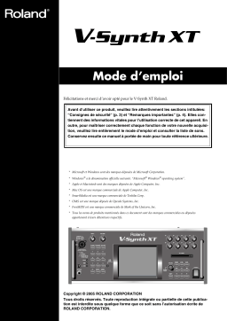 Roland V-Synth XT Manuel utilisateur