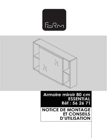 Form Armoire miroir Essential 80 cm Mode d'emploi | Fixfr