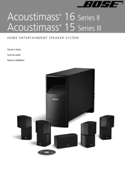 Bose SYSTEME D ENCEINTES HOME CINEMA ACOUSTIMASS 15 III Manuel utilisateur