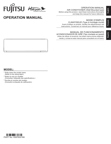 ASUH12LMAS | Mode d'emploi | Fujitsu ASUH09LMAS Manuel utilisateur | Fixfr