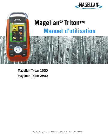Manuel du propriétaire | Magellan Triton 1500 Manuel utilisateur | Fixfr
