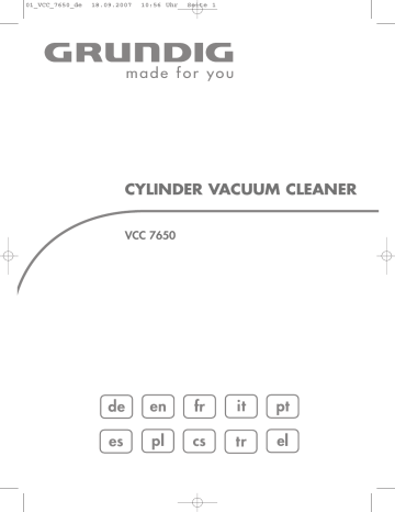 Manuel du propriétaire | Grundig VCC 7650 FLOOR VACUUM CLEANER 2400W Manuel utilisateur | Fixfr