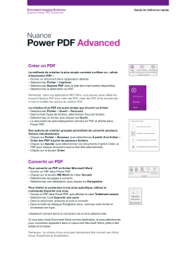 Nuance Power PDF Advanced Manuel utilisateur