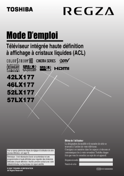 Toshiba 42LX177 - 42" LCD TV Manuel utilisateur