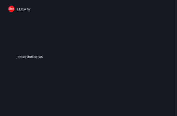 Mode d'emploi | Leica S2 Manuel utilisateur | Fixfr