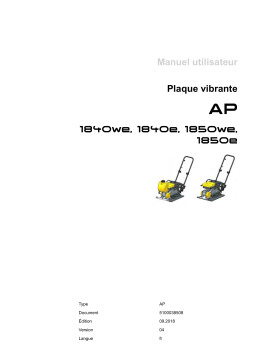 Wacker Neuson AP1840e Single direction Vibratory Plate Manuel utilisateur