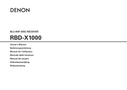 Denon RBD-X1000 Manuel utilisateur