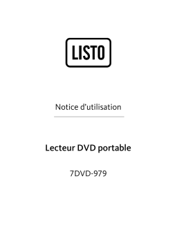 Listo DVD PORTABLE 7DVD-979 Manuel utilisateur