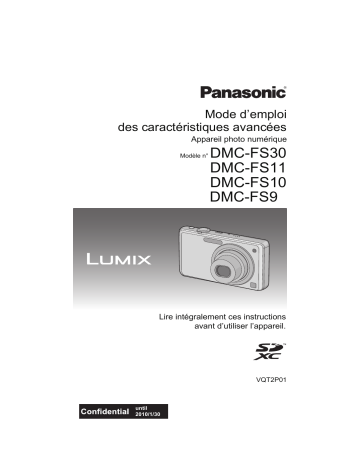 Manuel du propriétaire | Panasonic Lumix DMC-FS9 Manuel utilisateur | Fixfr