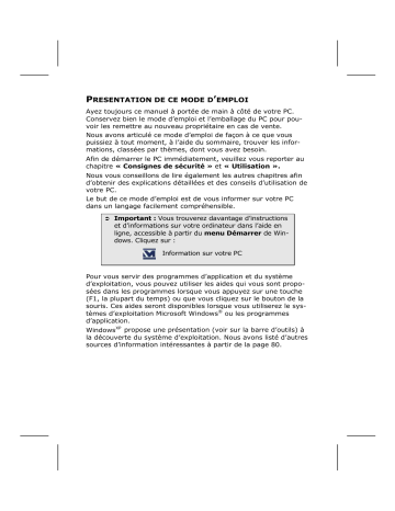 Manuel du propriétaire | Medion BDARIM2000MD95257 Manuel utilisateur | Fixfr