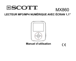 SCOTT MX 860 Manuel utilisateur