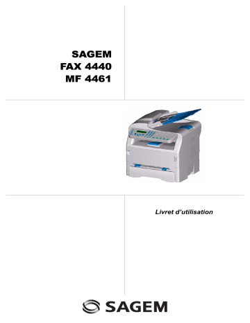 Manuel du propriétaire | Sagem FAX 4440 Manuel utilisateur | Fixfr