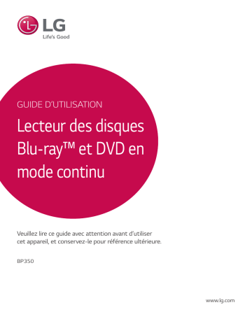 LG BP350 Manuel du propriétaire | Fixfr