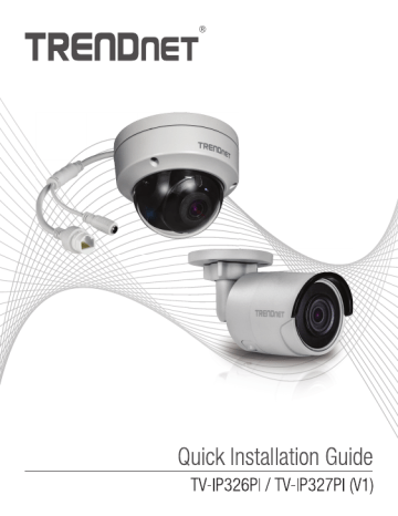 TV-IP326PI | Trendnet TV-IP327PI Indoor / Outdoor 2MP H.265 WDR PoE IR Dome Network Camera Manuel utilisateur | Fixfr