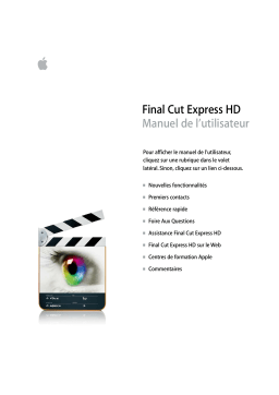 Apple Final Cut Express HD Manuel utilisateur