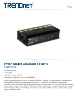 Trendnet TEG-S81g 8-Port Gigabit GREENnet Switch Fiche technique