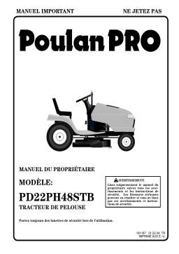 Poulan PD22PH48STB Manuel utilisateur