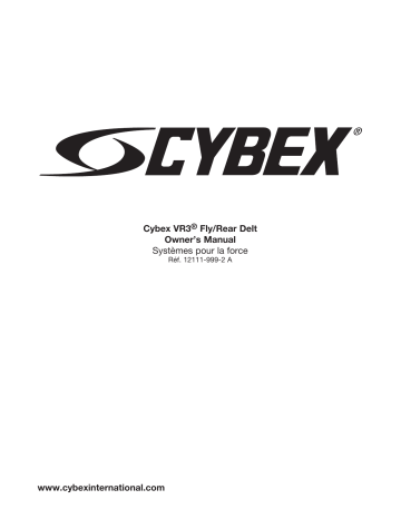 Manuel du propriétaire | Cybex International 12111 FLY Manuel utilisateur | Fixfr